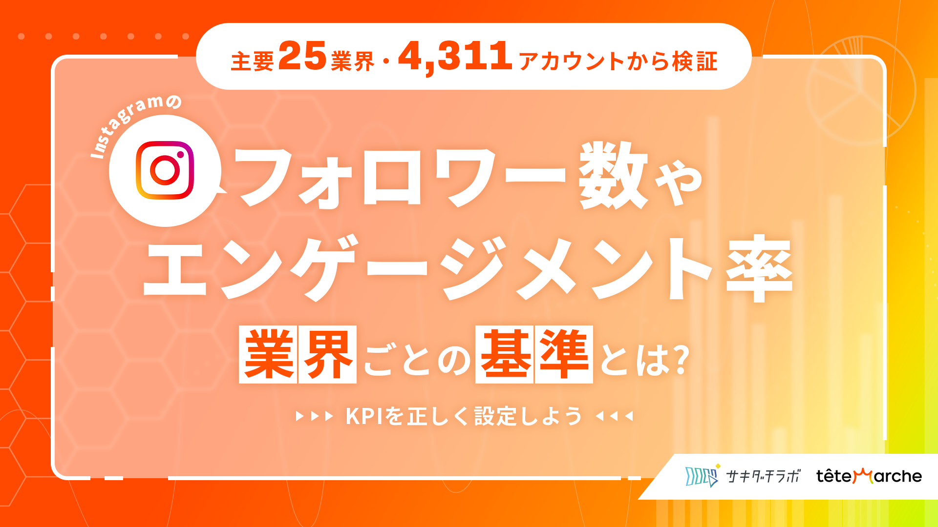 Instagramのフォロワー数やエンゲージメント率、業界ごとの基準とは？主要25業界・4,311アカウントから検証　〜KPIを正しく設定しよう〜